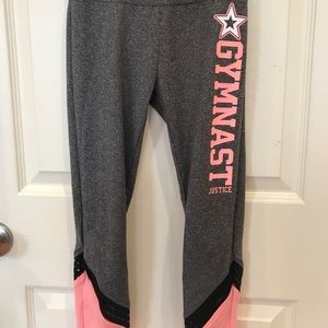 Justice gray Gymnast Leggings
